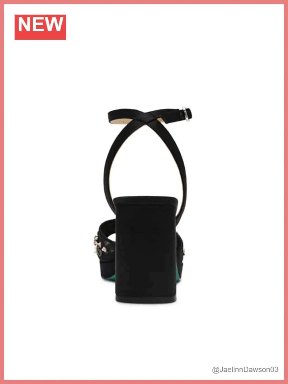 Block Heel Platform Sandals with Adjustable Floral Strap, 3.75